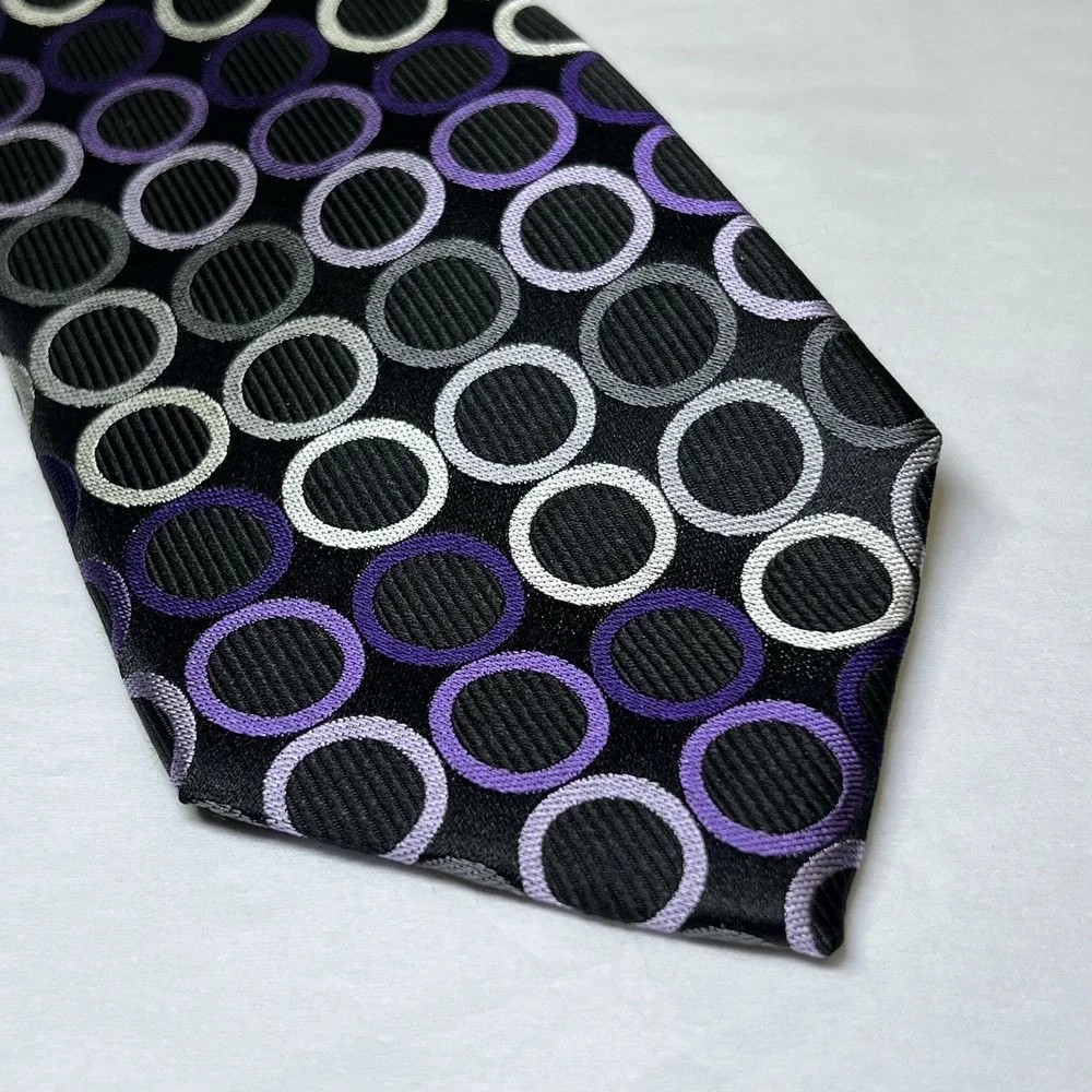 MICHAEL KORS Men's 100% Polyester Tie Purple Geometric‎ ~ NEW MSRP: $69.50